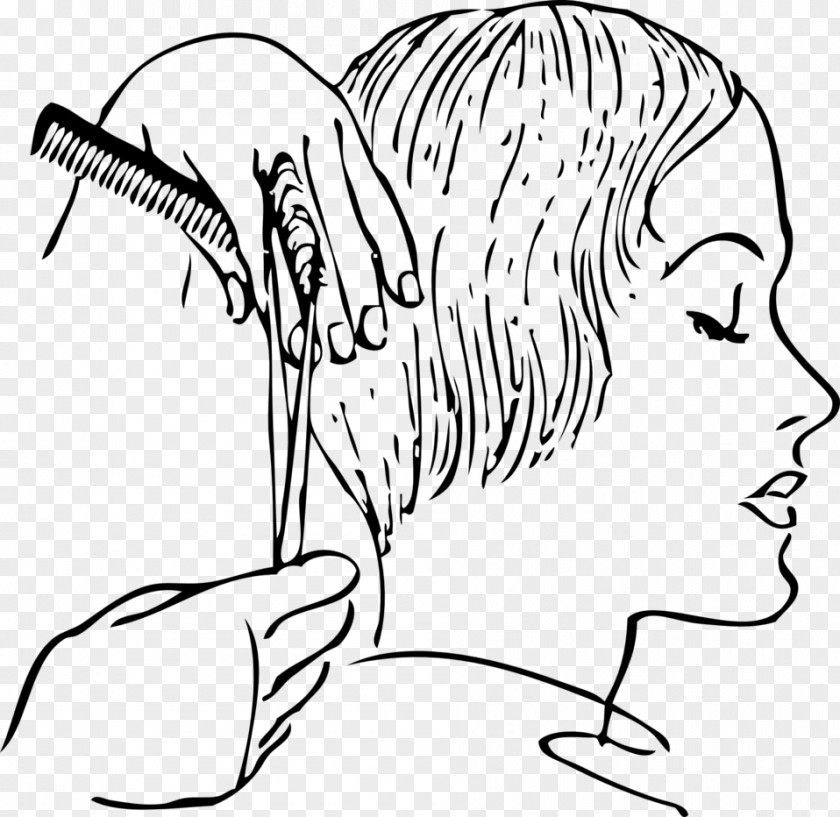 Scissor Comb Hairstyle Hairdresser Cutting Hair Clip Art PNG