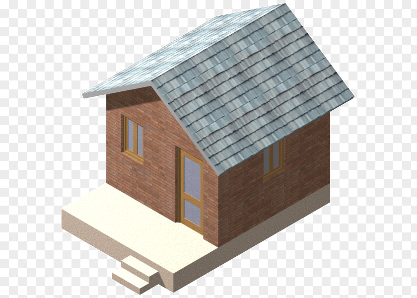 3d Model Home Shed House Facade Hut PNG