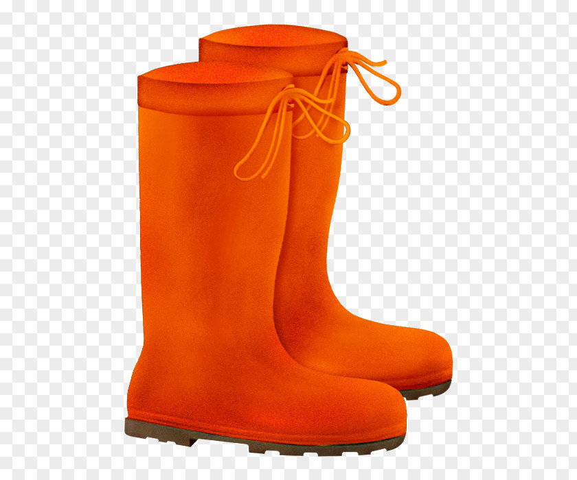 Orange Boot Shoe Image PNG