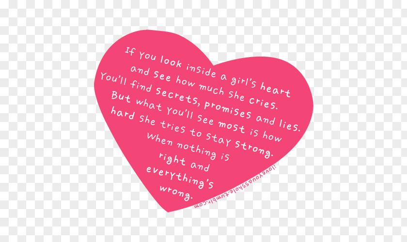 Staying Strong Girl Love Quotation Heart PNG Heart, girls love best clipart PNG
