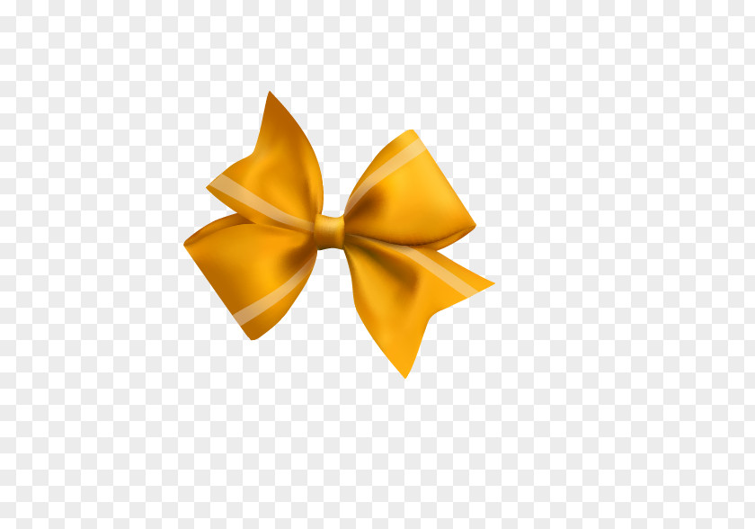 Yellow Bow Ribbon Clip Art PNG