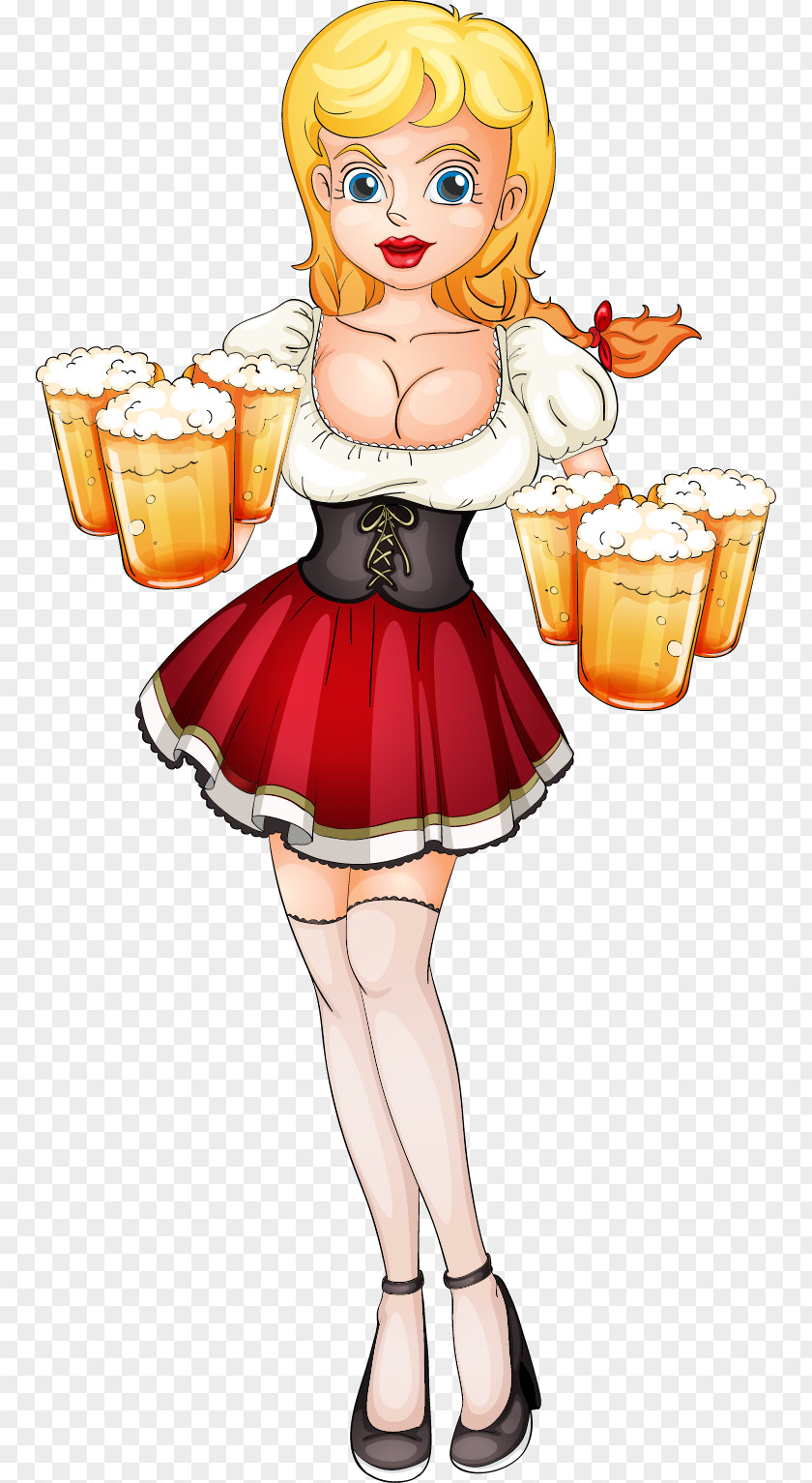 Beer Cartoon Character Oktoberfest Illustration PNG