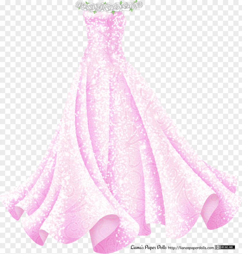 Gown Dress Pink Ball Evening PNG