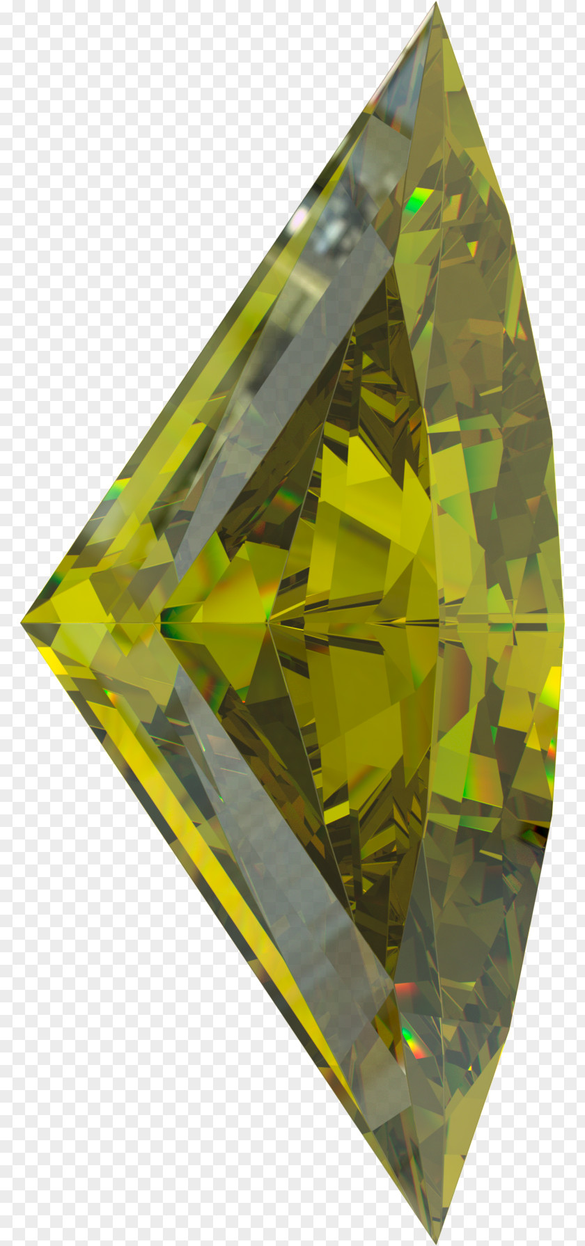 Modified Crystal Gemstone Triangle PNG