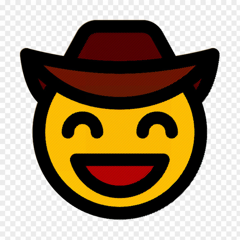 Smiley And People Icon Cowboy Grinning PNG