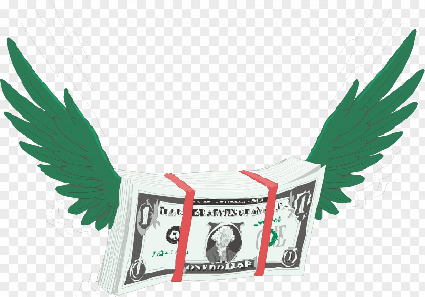 Vector Money With Wings Flight Airplane Wing PNG