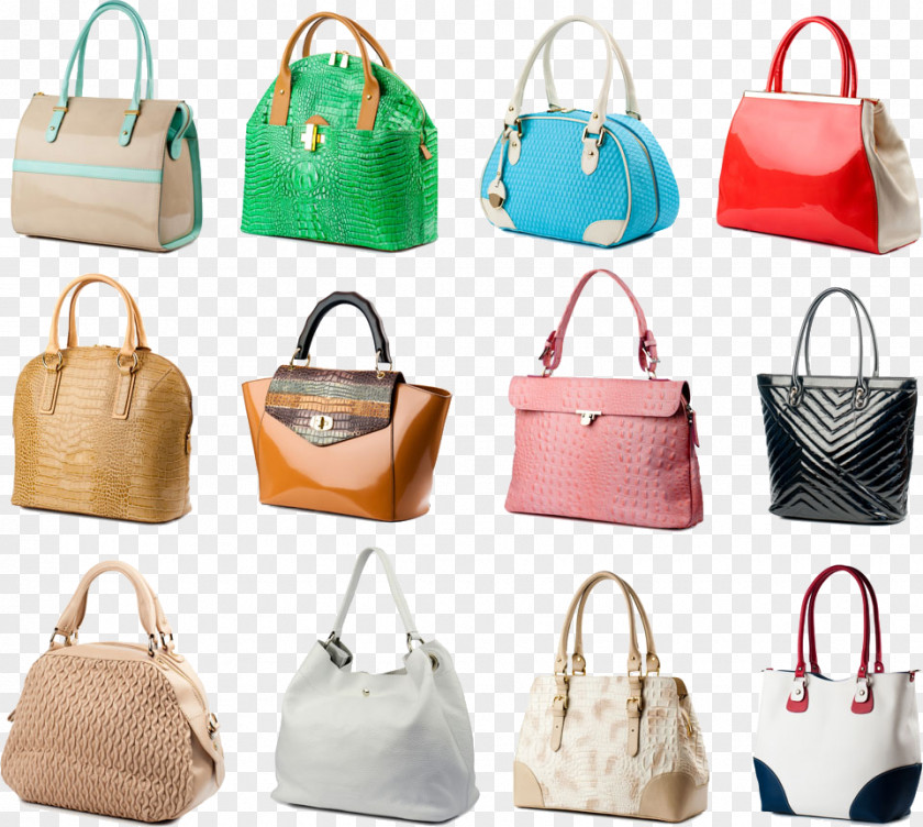 A Group Of Ladies Leather Backpack Tote Bag Handbag PNG