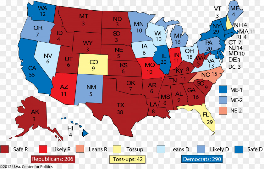 United States US Presidential Election 2016 Sabato's Crystal Ball Electoral College PNG