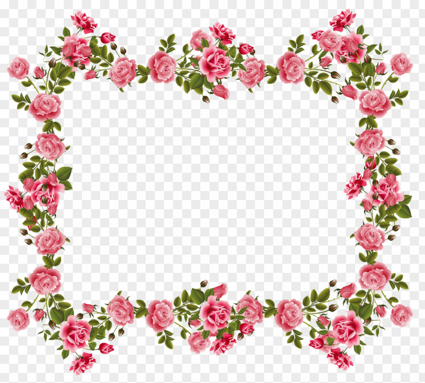 Photoshop Borders And Frames Flower Rose Floral Design Clip Art PNG