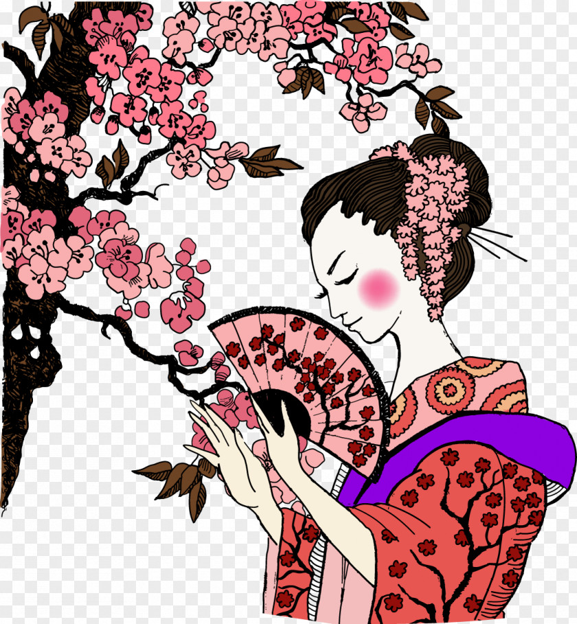 Ancient Japanese Women Japan Geisha PNG