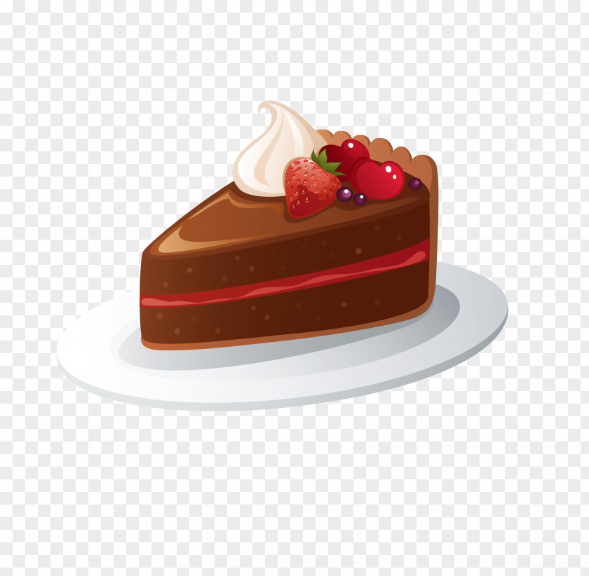 Cartoon Coffee Color Fruit Chocolate Cake Birthday Icing Sponge Cream PNG