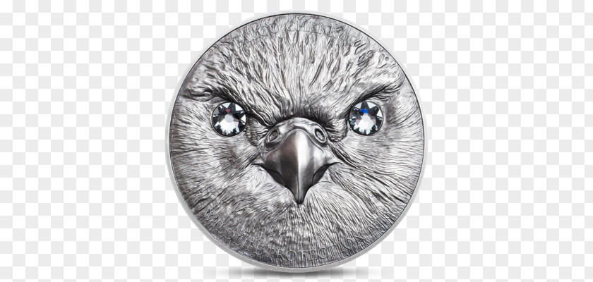 Saker Falcon Mongolian Tögrög Silver Coin PNG