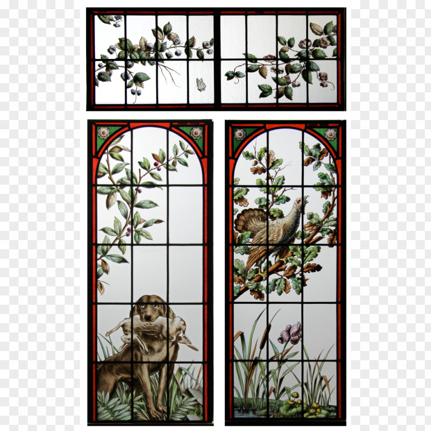Window Stained Glass Leadlight Art Nouveau PNG