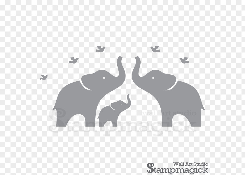 Elephant Nursery Wall Decal Sticker PNG