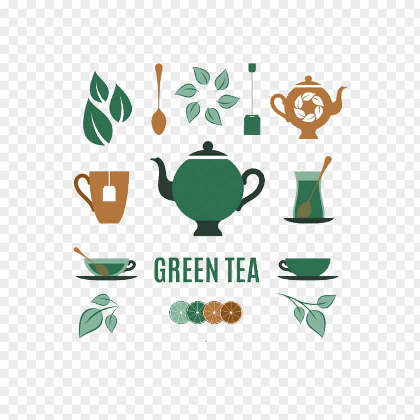 Tea Set Green Sweet Teapot PNG