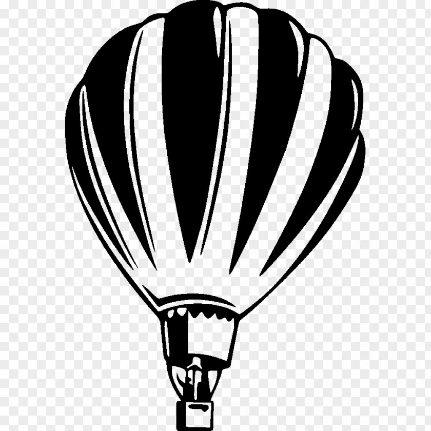 Balloon Hot Air Black And White Clip Art PNG