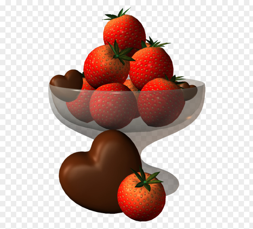 Cartoon Strawberry Fruit Cups Chocolate Drawing Dessert PNG