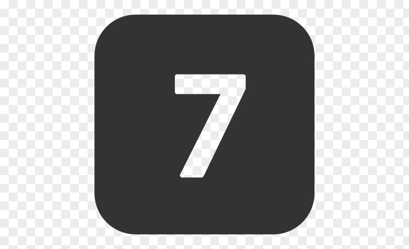 Number 7 Numerical Digit Digital Data Icon PNG