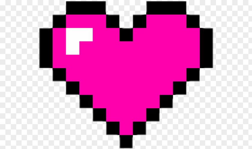 Pixel Heart 8-bit Color Depth PNG