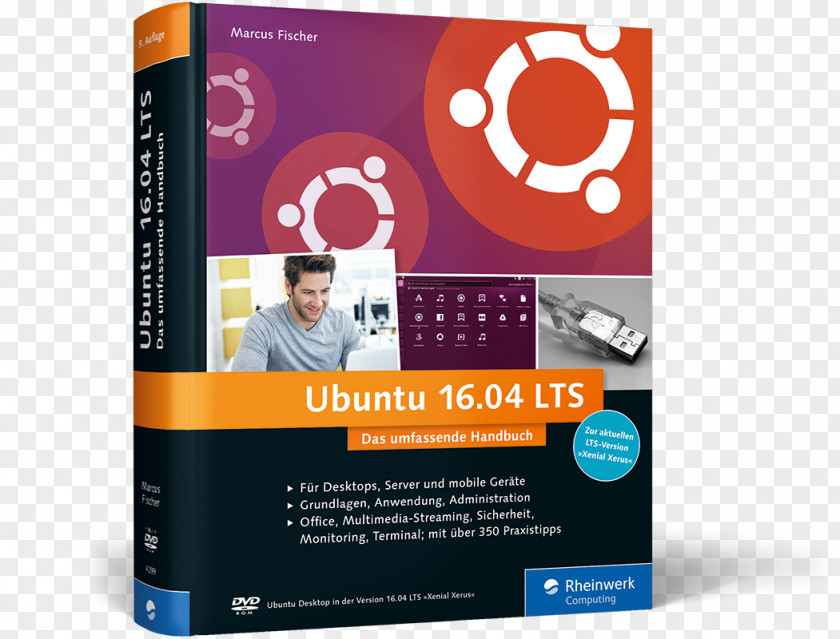 Poster Cover Ubuntu 14.04 LTS: Das Umfassende Handbuch Long-term Support Unity Amazon.com PNG