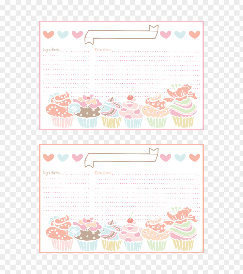 Recipe Card Cupcake Literary Cookbook Good Cookery Cooking PNG