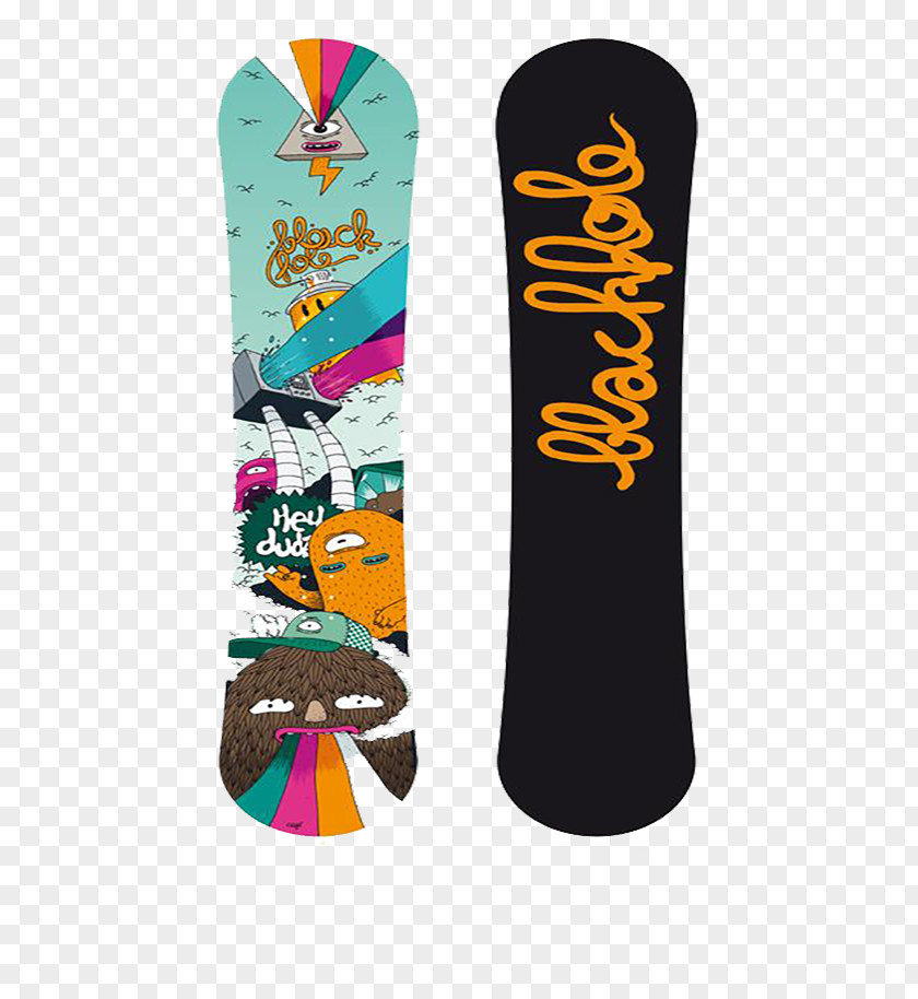 Blue Black Illustration Skateboard Snowboard PNG