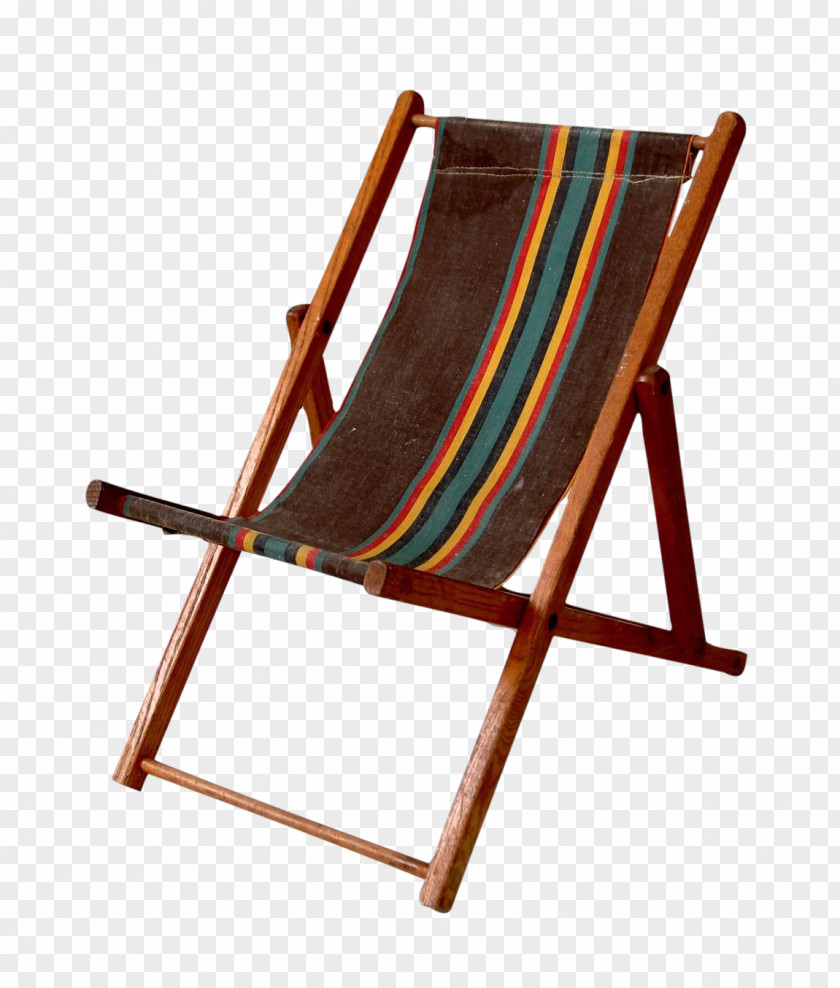 Chair Folding Deckchair Beach Garden Furniture PNG