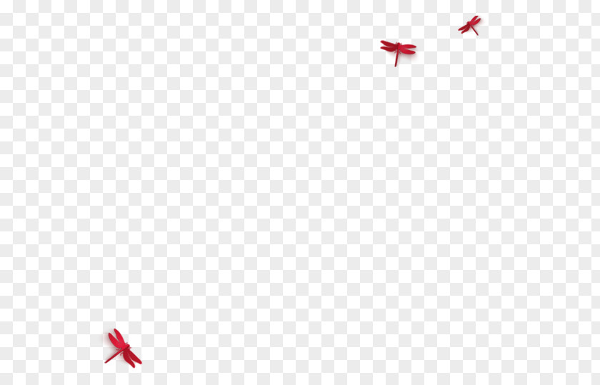 Floating Dragonfly Line Angle Point Red Pattern PNG