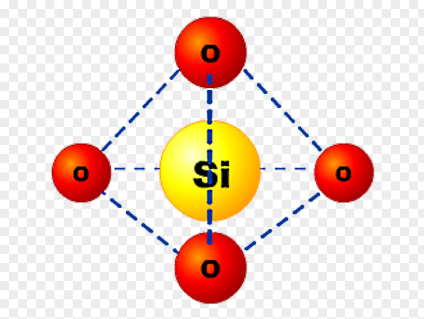 Glass Silicon Dioxide Molecule Structure Molecular Geometry PNG