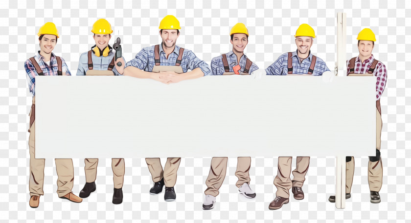 Job Construction Worker Personal Protective Equipment Headgear Team PNG