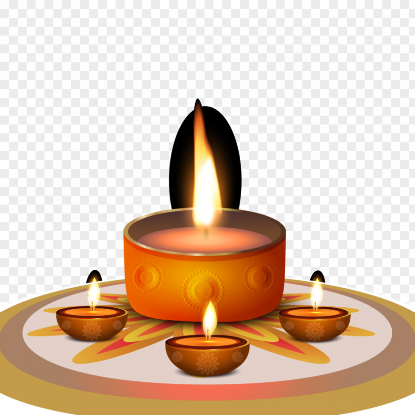 Vector Candle Lighting Diwali Download PNG