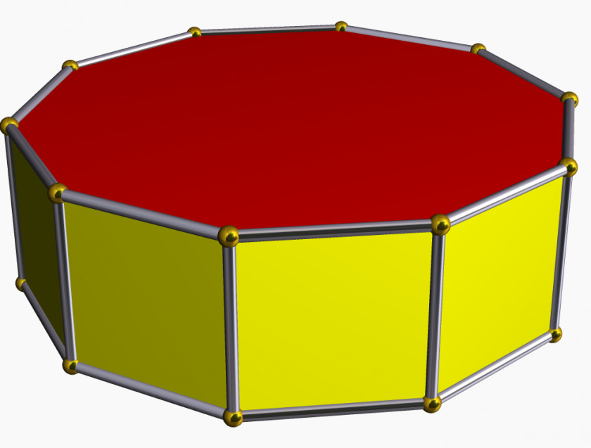 Face Decagonal Prism Polyhedron Net PNG