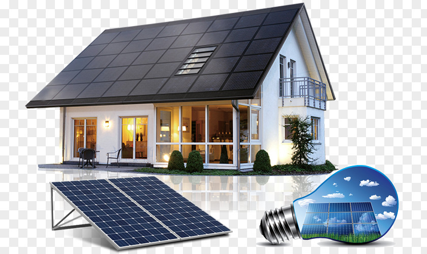 House Solar Power Energy Panels Photovoltaic System PNG