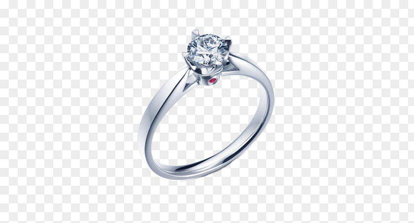 I,DO Prong Ring Diamond Platinum PNG