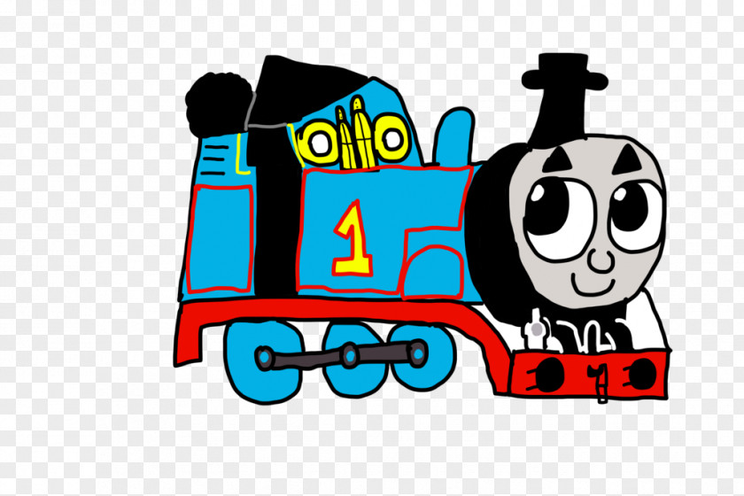 Thomas The Train Locomotive Logo Illustration Character Tank PNG