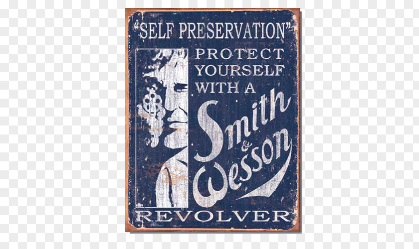 Metal Sign Smith & Wesson SW1911 Tin Firearm Gun PNG