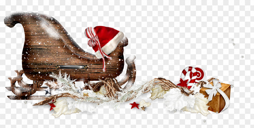 Santa Sleigh Chihuahua Claus Christmas Snowflake PNG