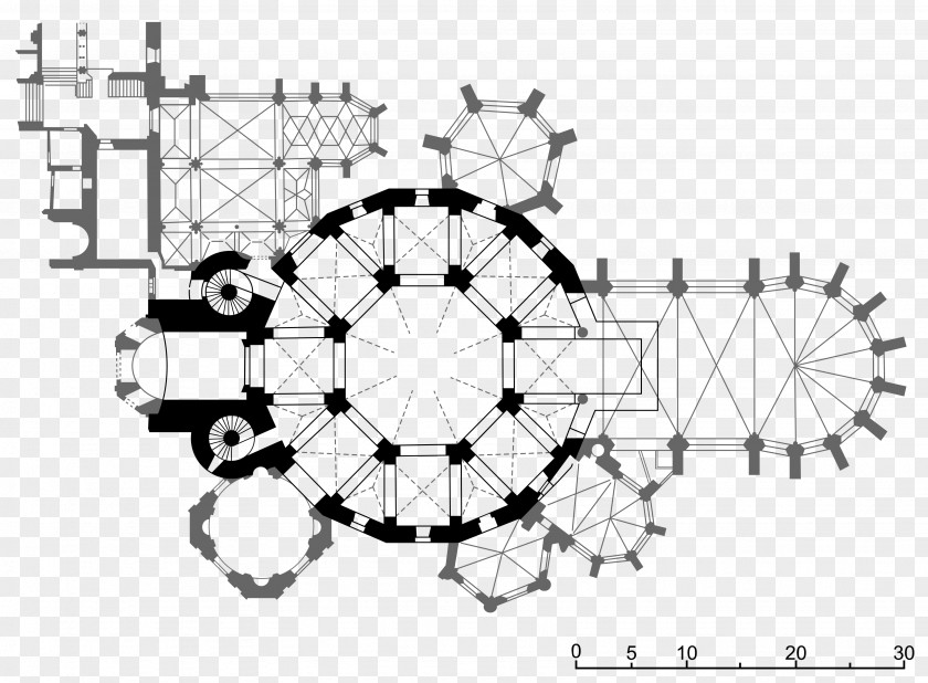 Cathedral Aachen Palatine Chapel, Palace Of Floor Plan PNG