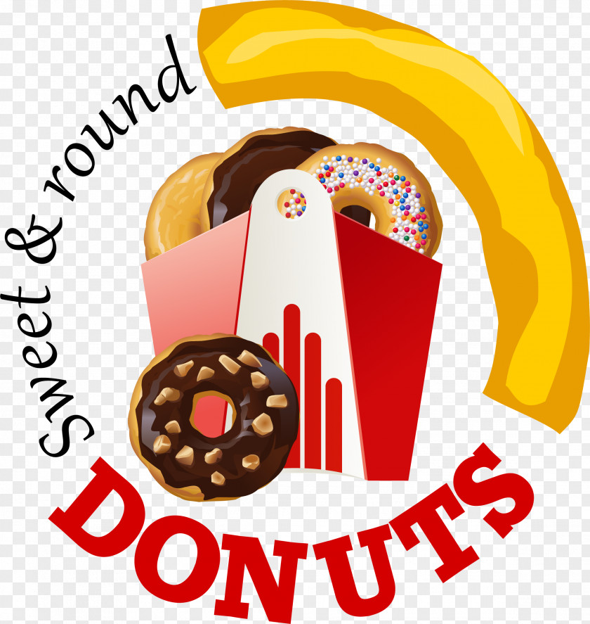 Donut Label Doughnut Take-out Dessert PNG