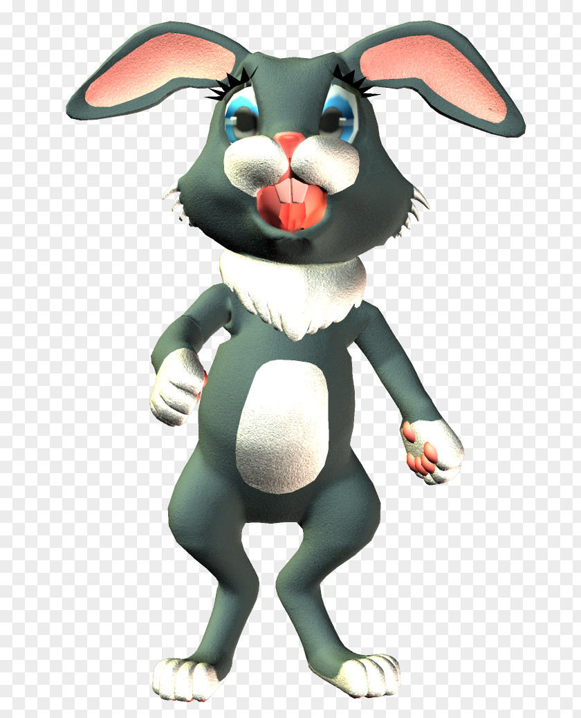Lapin Cretin Hare Mascot Character Clip Art PNG