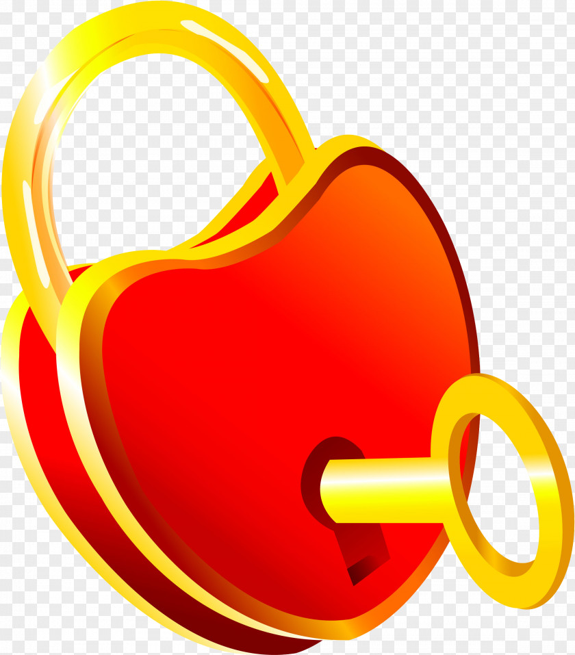 Padlock Lock Key Heart PNG