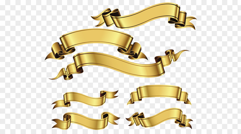 Ribbon Gold Clip Art PNG