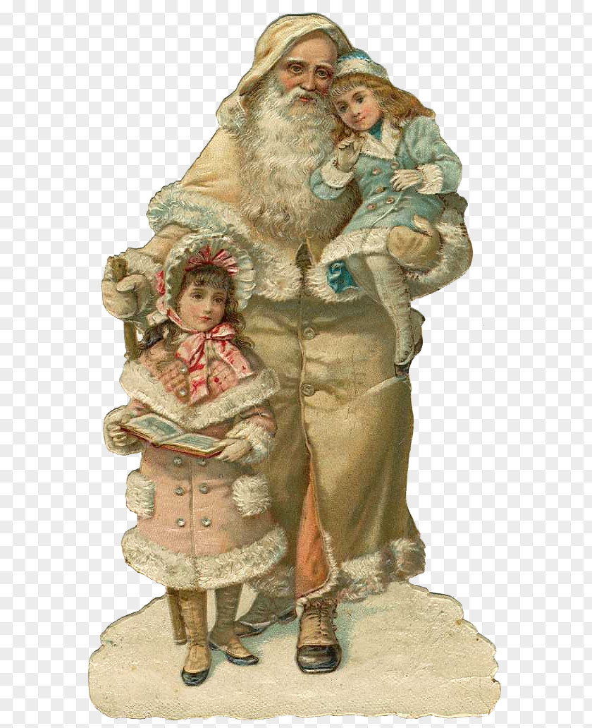 Santa Claus Victorian Era Christmas Ornament Paper PNG