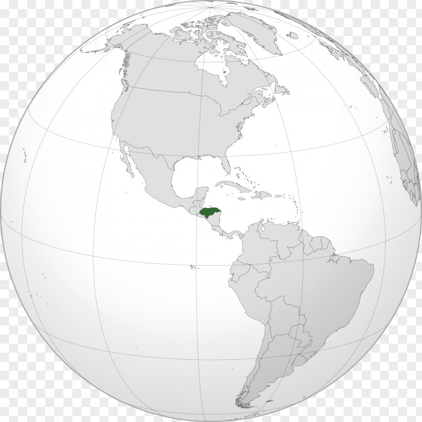 World Map Honduras Globe PNG