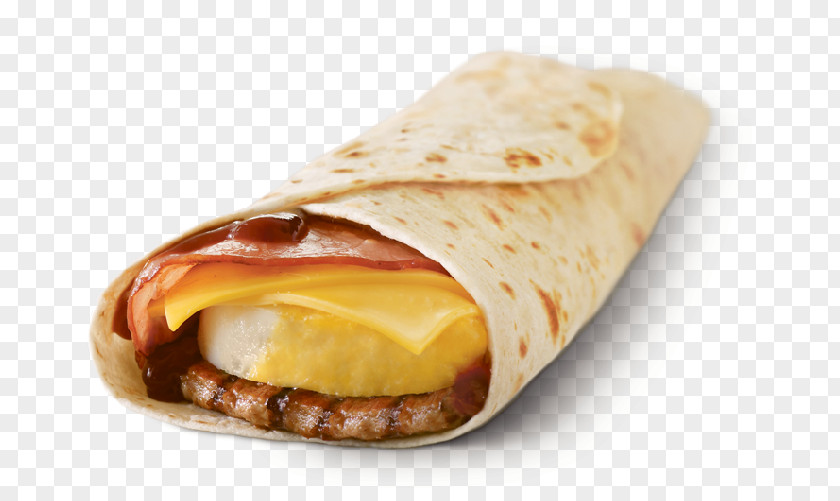Breakfast Wrap Burrito Barbecue Bacon, Egg And Cheese Sandwich PNG