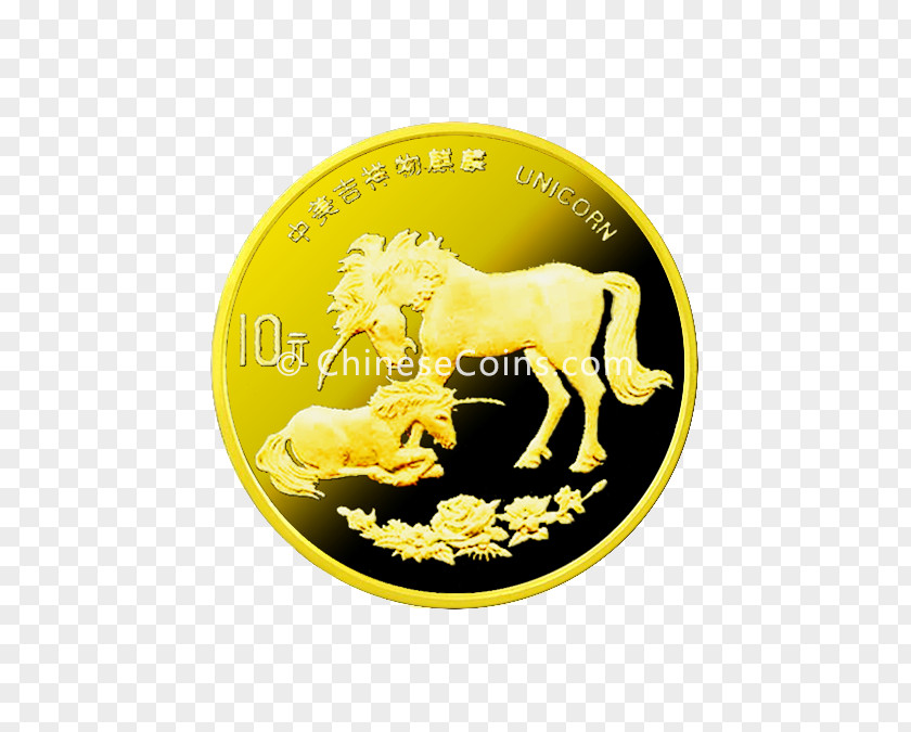 Coin Silver Gold Unicorn PNG