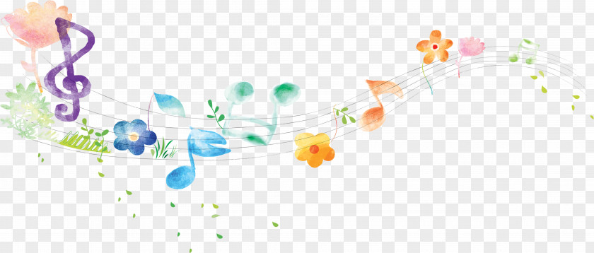 Hand-painted Musical Symbol Book Note PNG