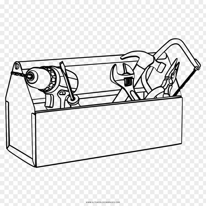 Pliers Tool Boxes Coloring Book Drawing PNG