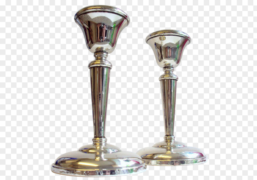 Candle Holders Wine Glass Silver Argenture PNG