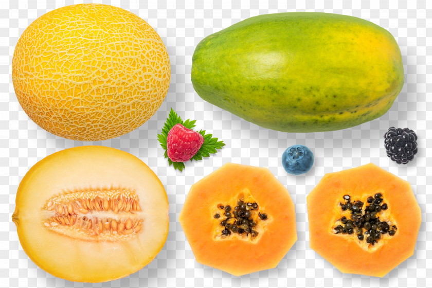Hami Melon And Papaya Cantaloupe Vegetarian Cuisine PNG